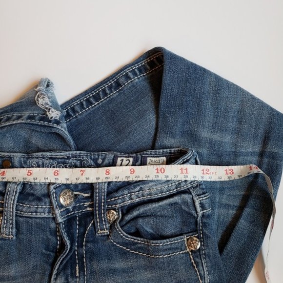 Miss Me Jean Rhinestone Cross Destroyed jk61278 - Picture 2 of 8